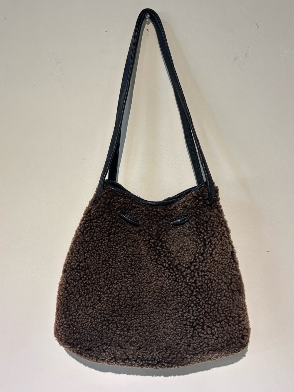 Vintage Overland Sheepskin Sherpa Shoulder Bag